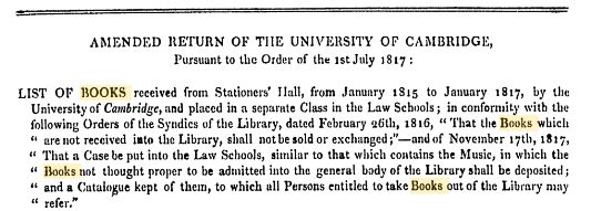 Amended Return Cambridge - see mention of music