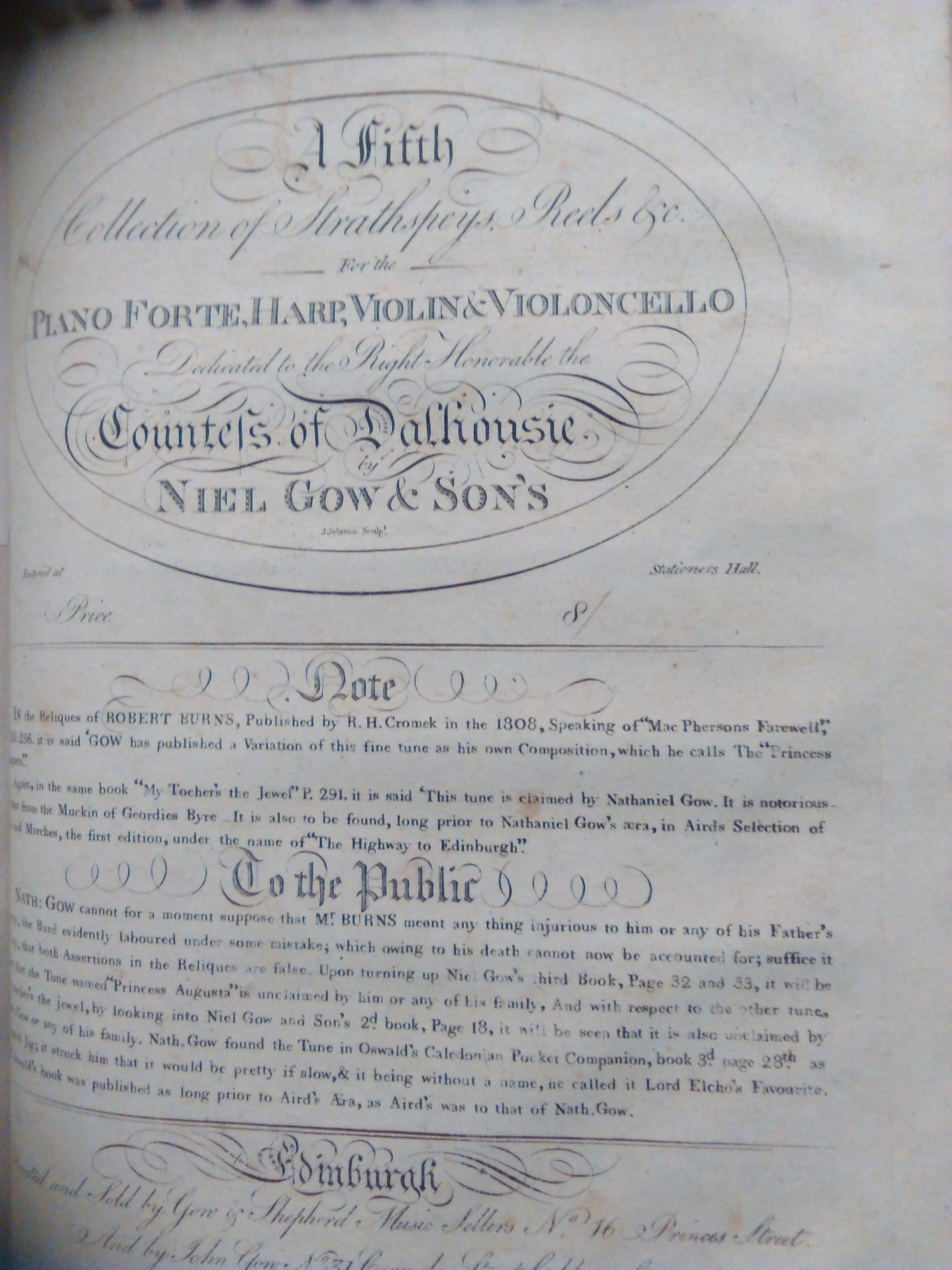 A Fifth collection Gow pub Gow Shepherd title page