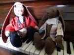Rabbits on piano
