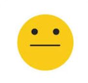Neutral face emoji - straight line for mouth