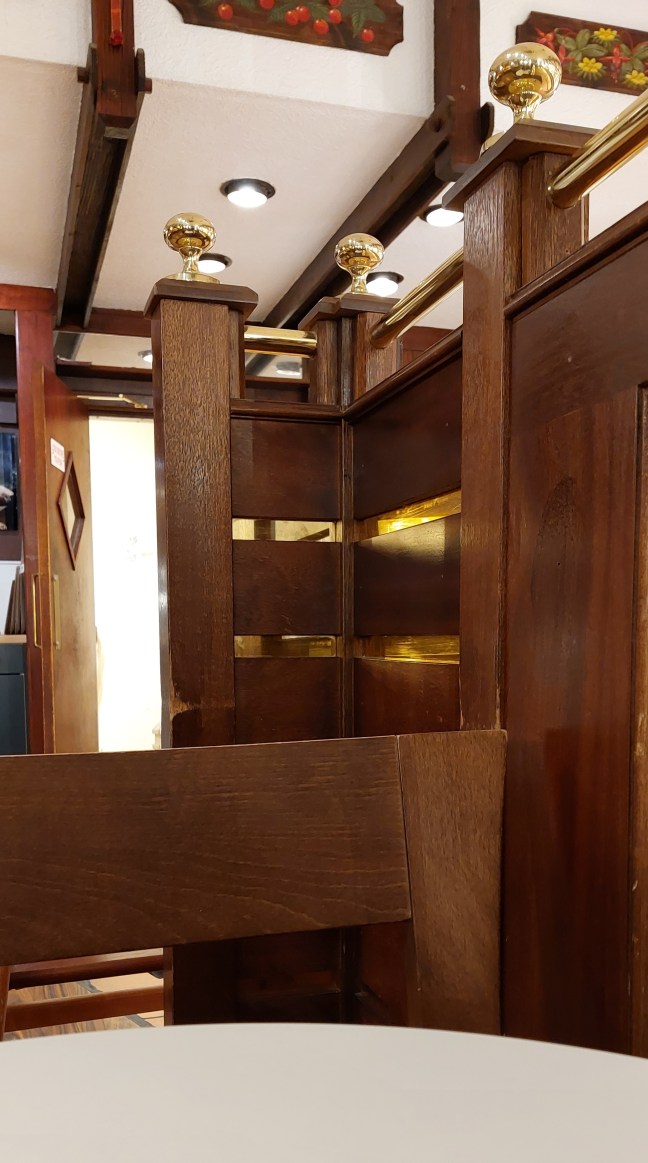 Interior of coffee shop (before the coffee and cake arrived!)