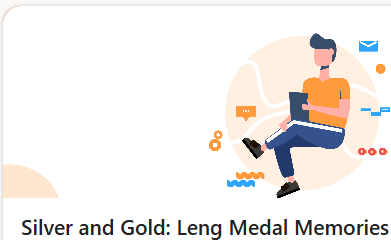 Microsoft Forms icon. Cartoon person sitting holding a notebook or tablet.