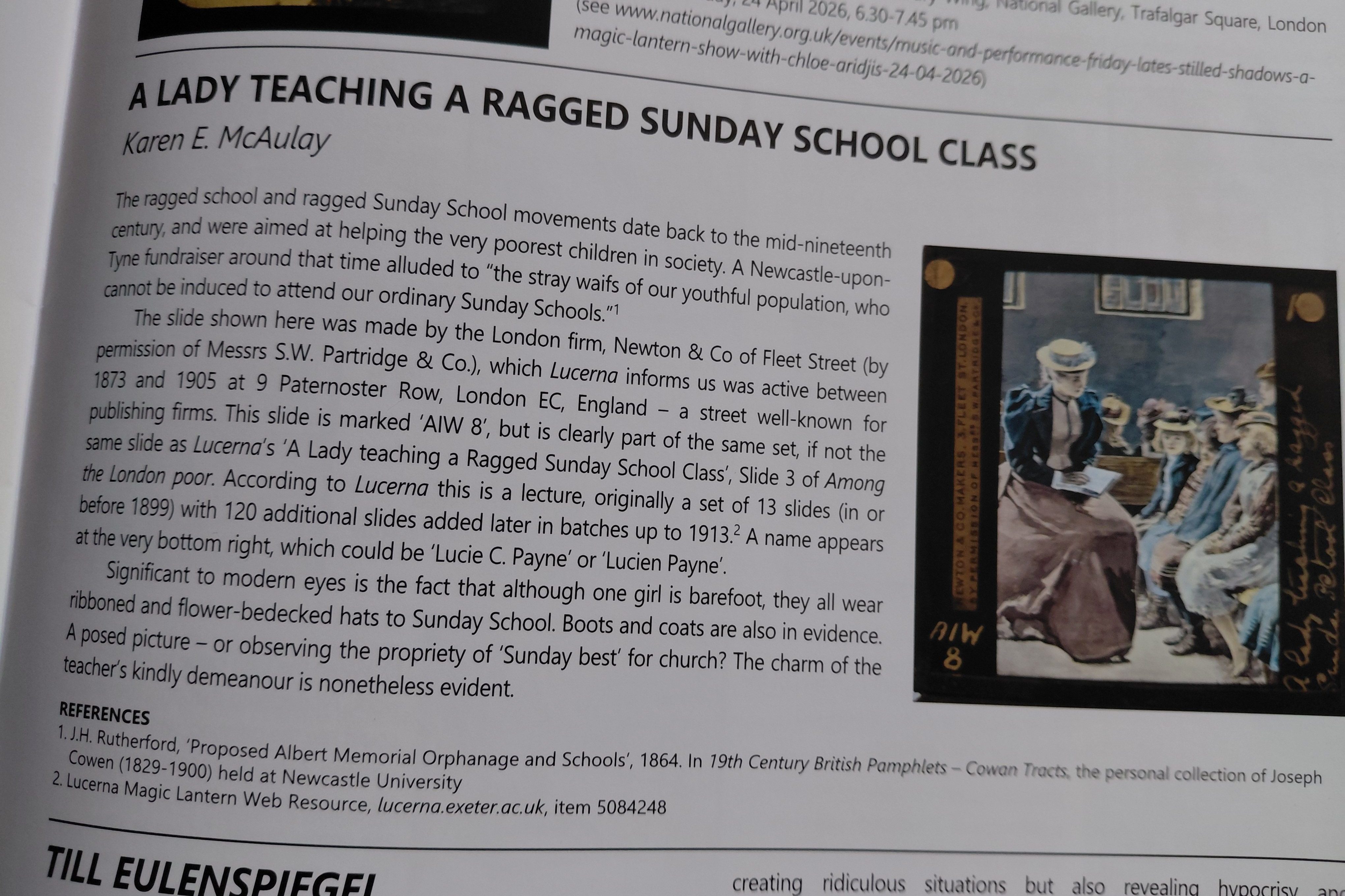 Entire annotated image in The Magic Lantern no.46, March 2026, page 13.