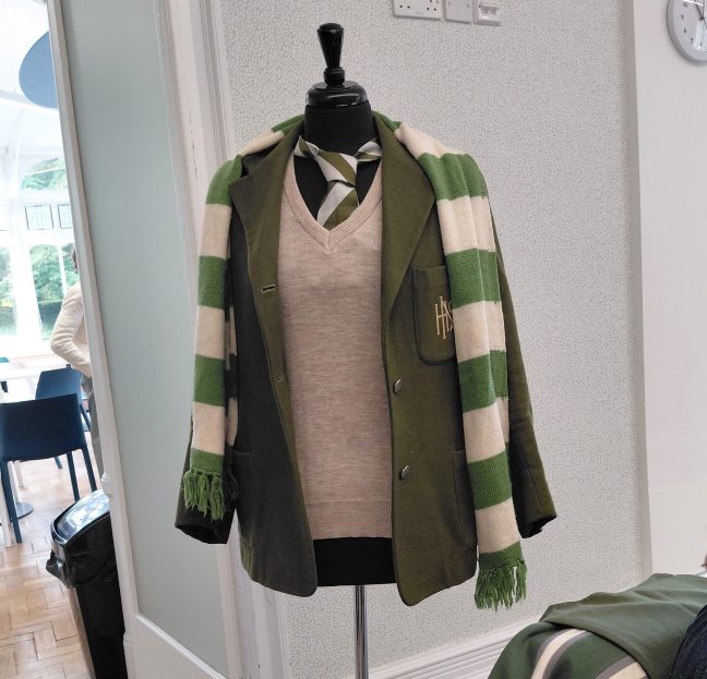 The hated olive green school uniform!