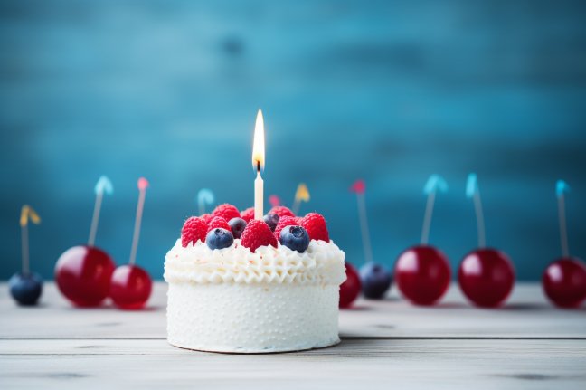 Cake with candle