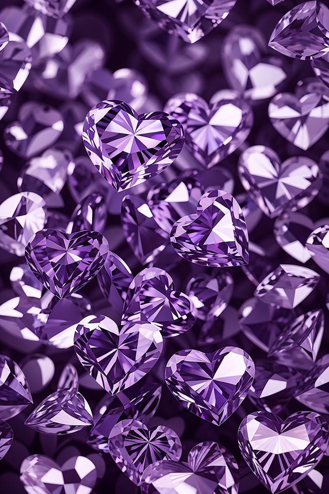 Pile of purple gems. Pixabay.